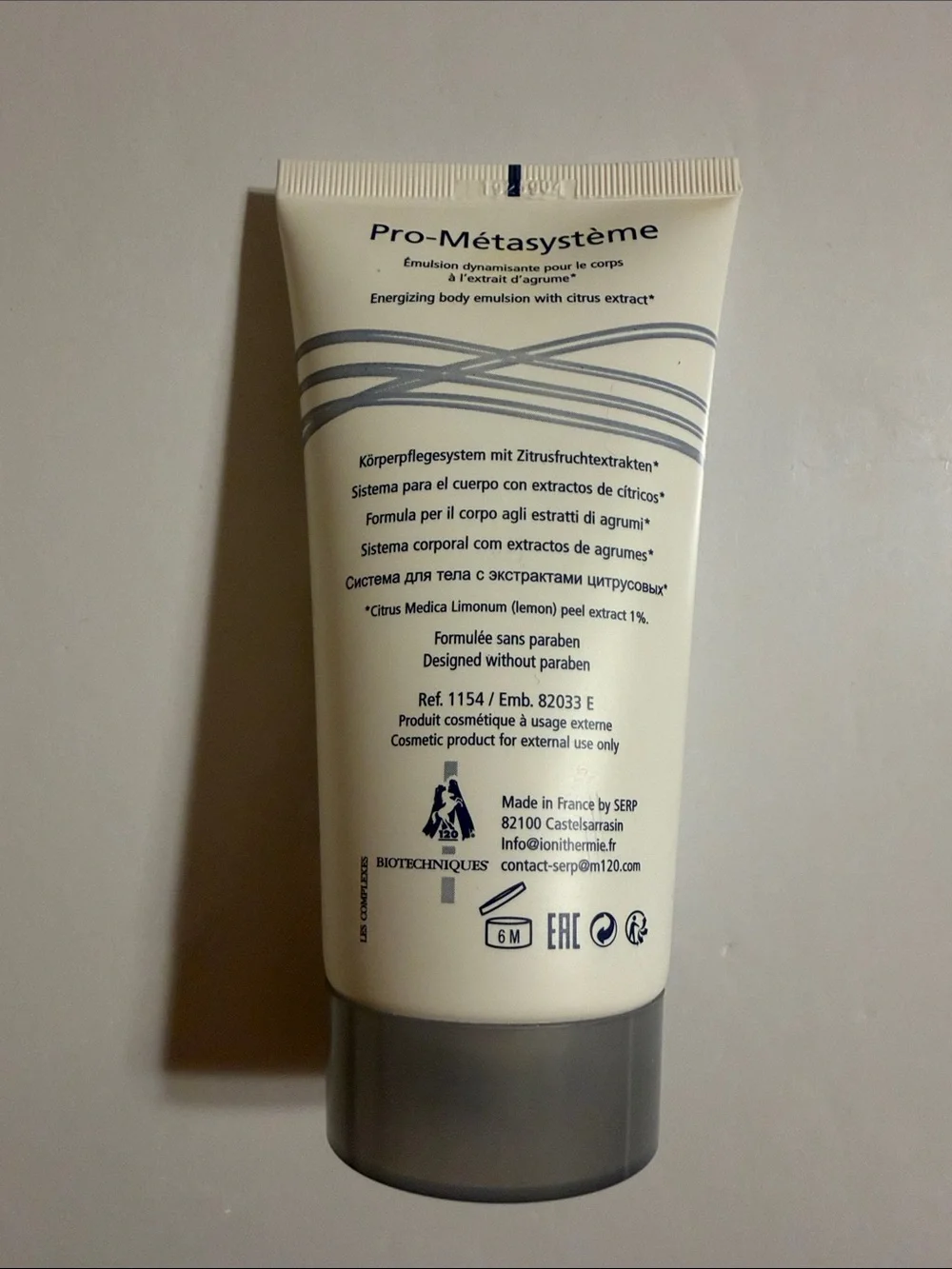 IoniThermie Pro-Métasystème Energizing Body Emulsion with Citrus Extract 5.3oz